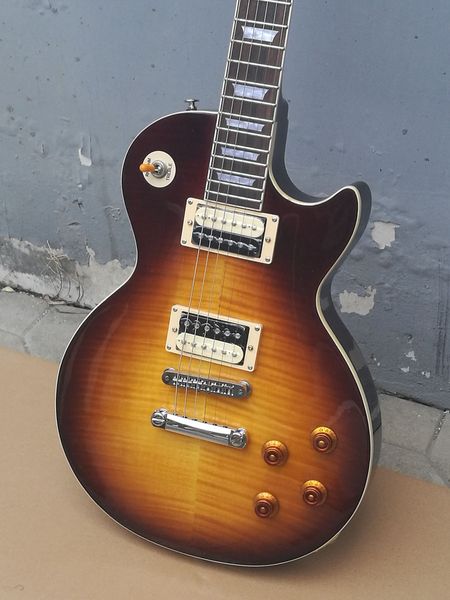 

one pice body, one piece neck, electric guitar tobacco burst custom zabra