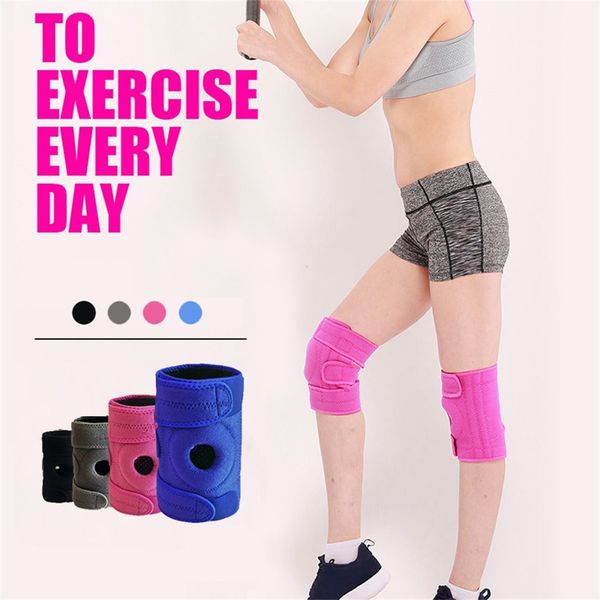 

relieve stress sport safety knee pad elastic protection nylon bandage protector running knee support braces sport pad #y2, Black;gray