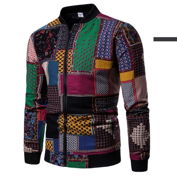 

mens jackets coat japan style men voguejacket men hip baseball collar printing fashion jacket, Black;brown