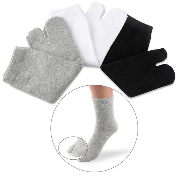 

3pairs socks men women kimono flip flop sandal split toe tabi ninja socks fk88, Black