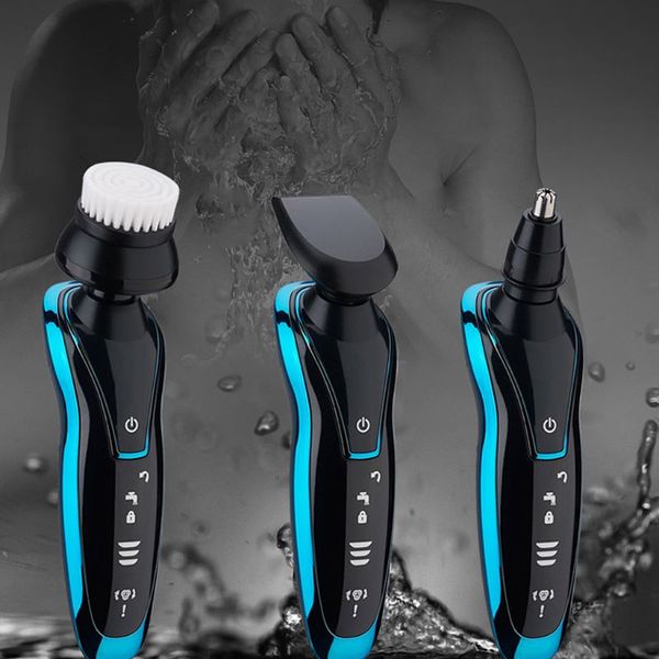 

electric shaver floating razor for men wet dry waterproof cordless rechargeable beard trimmer washable a6hb