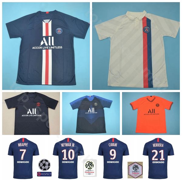 

19-20 psg soccer paris saint germain jersey 5 marquinhos 6 verratti 24 nkunku 12 meunier 4 kehrer football shirt kits uniform, Black;yellow