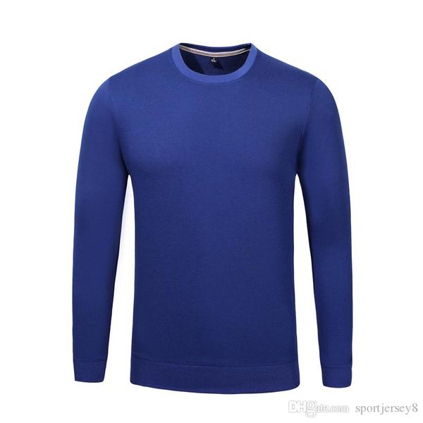 

the latest autumn and winter men's casual terry round neck sweater sapphire long-sleeved shirt jh-023-055, Black
