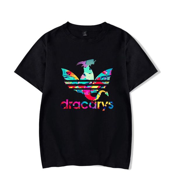 

игра престола dracarys футболки унисекс взрослых harajuku винтаж стиль футболка camisetas hombre футболка уличная мужская одежда, White;black
