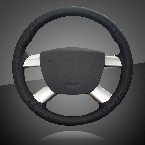 

braid on the steering wheel cover for focus 2 2005-2011 for kuga 2008-2011 c-max 2007-2010 car steering covers leather