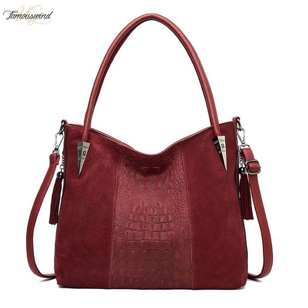 

big casual plain tote shoulder bag female suede womens handbag leather tassel large red black green ladies hand bags for women 2020