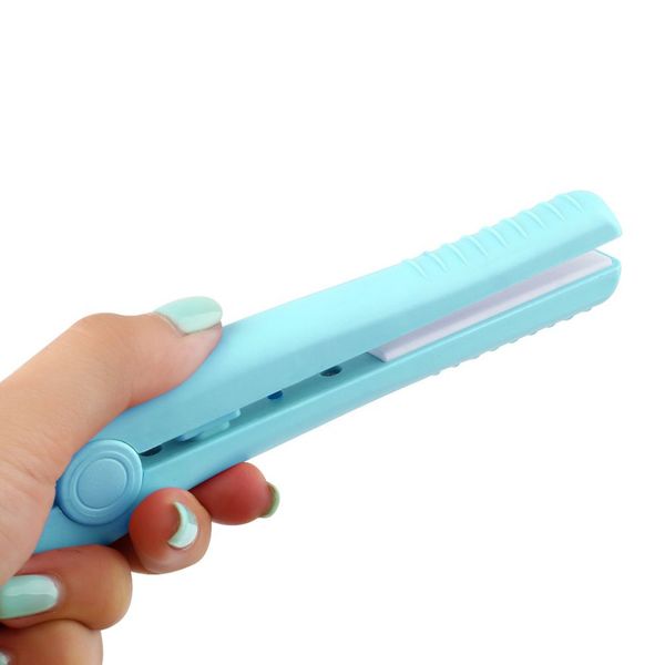 

mini hair straightener flat iron professional ceramic tourmaline plate portable hair straightener, Black