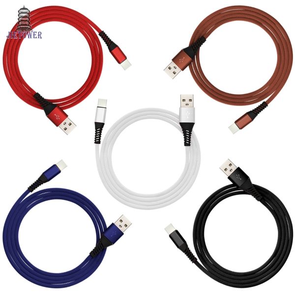 

100pcs/lot type-c/micro usb cable anti break cloth woven nylon braided fast quick charging cable data sync transfer cord weaving silky wire