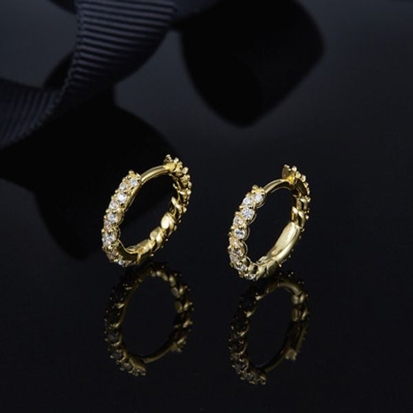 

wholesale- yellow silver soleil mini hoop earrings, Golden