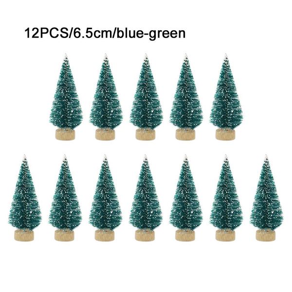 

christmas decorations 12-piece mini tree sisal silk cedar decoration small felt gold silver green white year little