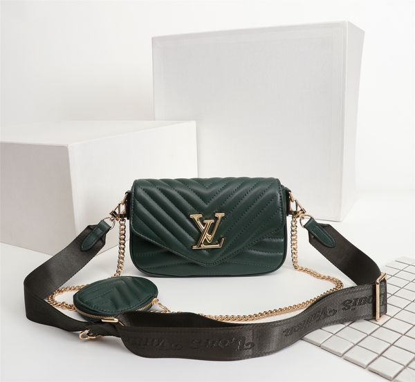

designer messenger bag three-piece luxury fashion camera bag ladies classic leather one-shoulder wild chain small bag ladies gift 53936