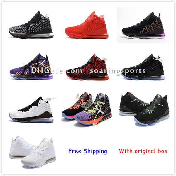 

лучшего качество нового пепла духа леброн 17 xvi баскетбол обувь прибытие тапки 17s вскользь 17s king james спортивную обувь lbj us4-12 soar, Black
