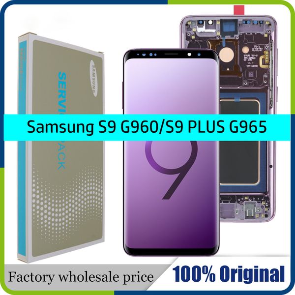 

original amoled replacement for samsung galaxy s9 s9+lcd touch screen digitizer with frame g960 g965 display