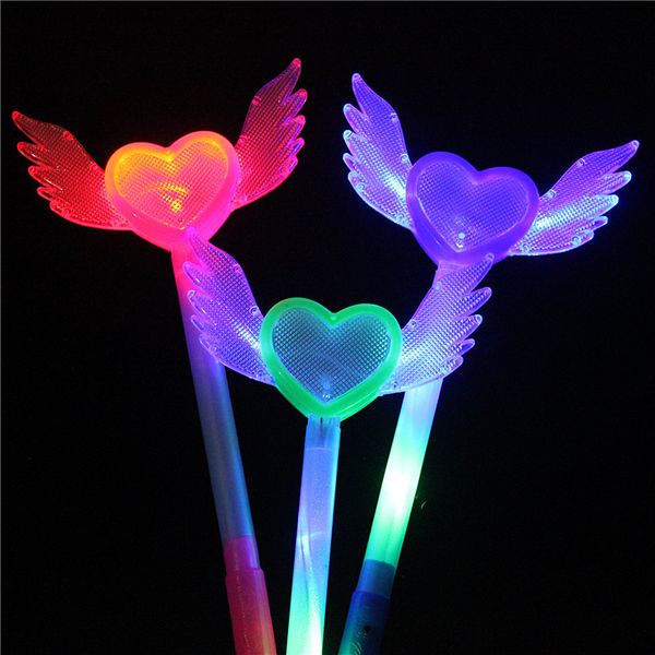 

child glow sticks magic angel light stick led luminescence heart flash resistance to fall sell well 2 4hp j1