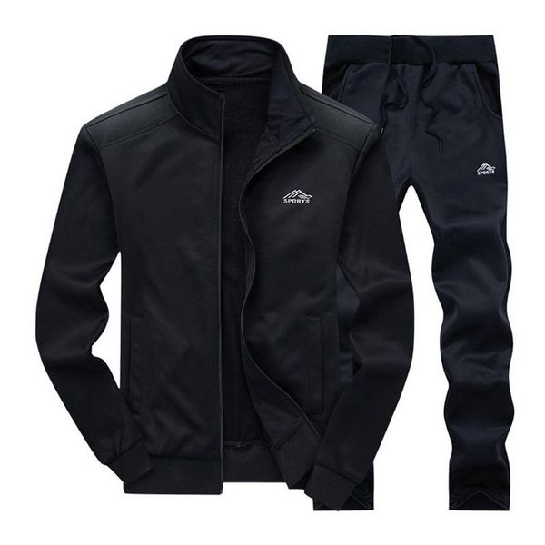 

shujin mens tracksuits set fashion joggers sweatshirt jacket and sweatpants sportwear set 2019 spring autumn casual mens sets, Gray