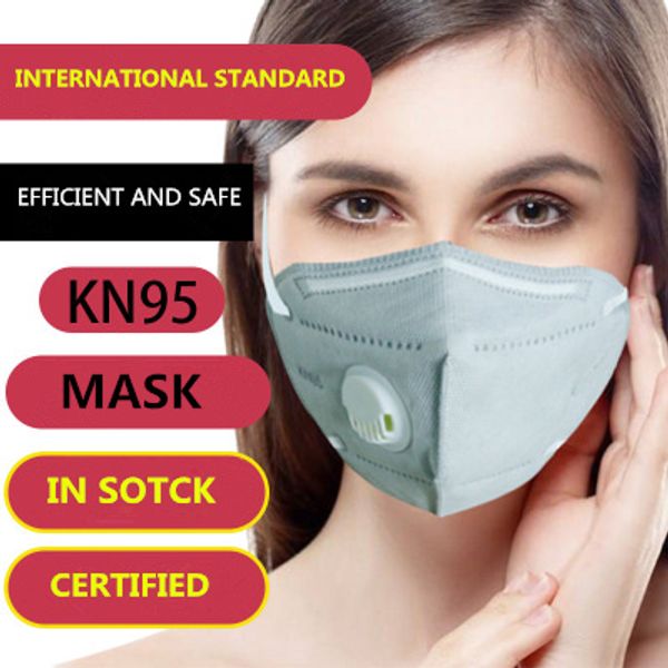 

kn95 mask ffp2 with valve multi-layer anti dust droplet protective dustproof pm2.5 mask dhl shipping