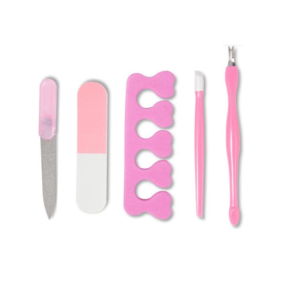 

nail files sponge finger toe separator, nail art polishing buffers file, dead skin cuticle pusher stick manicure set