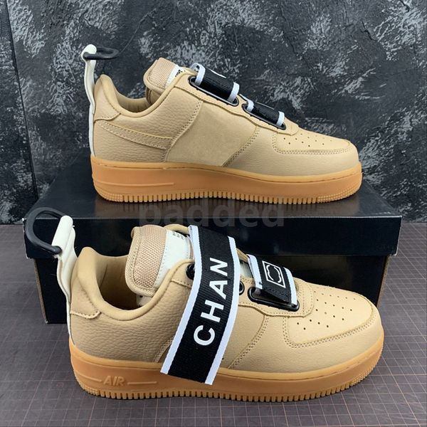 

2020 cc x forces utility running shoes triple white brown green air one zapatos mens trainer women designer sports sneakers size 36-45, White;red