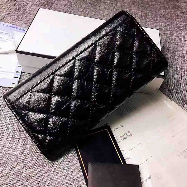 

wholesale lady long wallet multicolor designer coin purse card holder original box women classic zipper pocke, Red;black