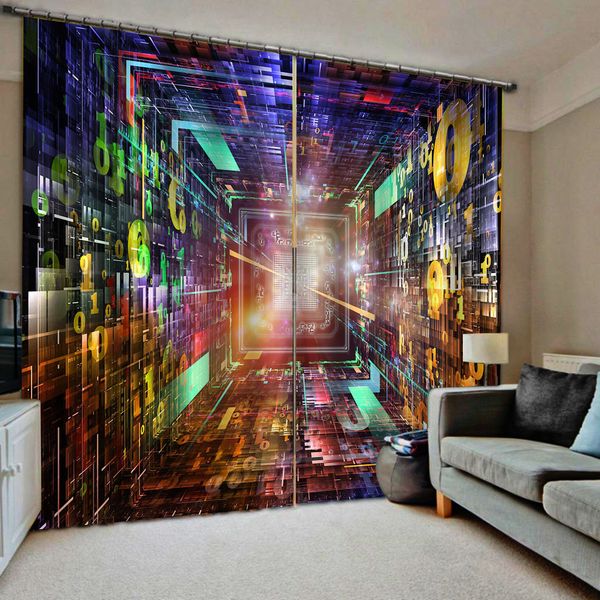 

цифровой расширить пространство стереоскопических шторы толстых затенений звуконепроницаемой ветрозащитный занавес портьера кортинас