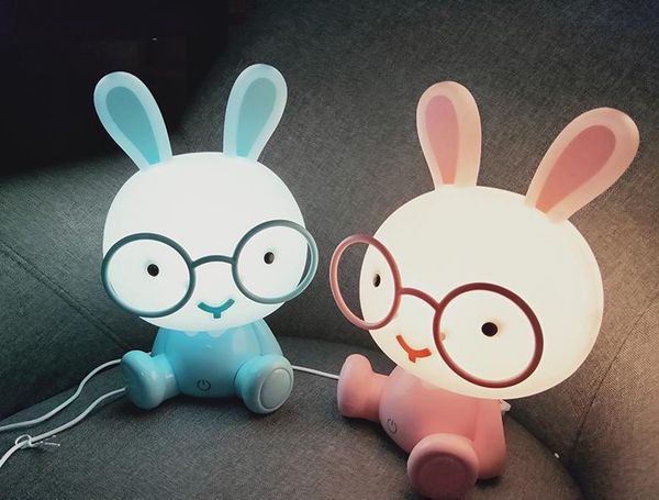

cute cartoon animal led night light for baby children's room night lamp christmas gift beside deco rabbit lamp usb night lights
