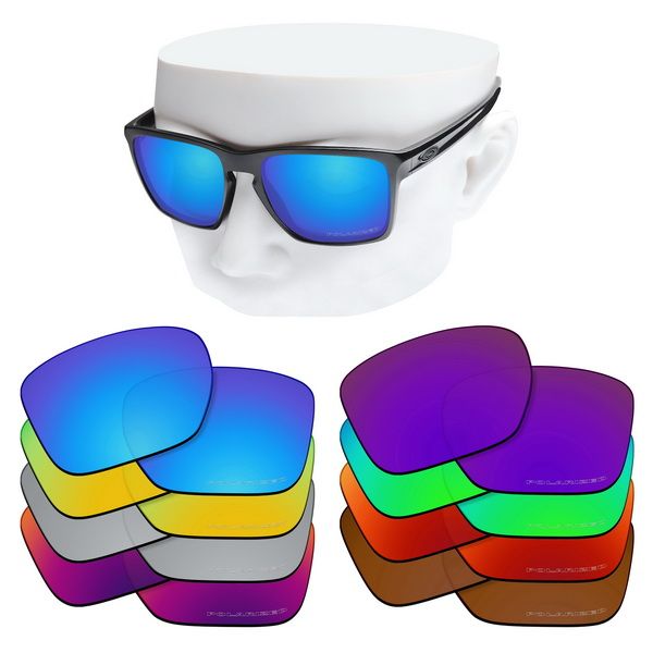 

oowlit anti-scratch replacement lenses for- sliver xl oo9341 etched polarized sunglasses