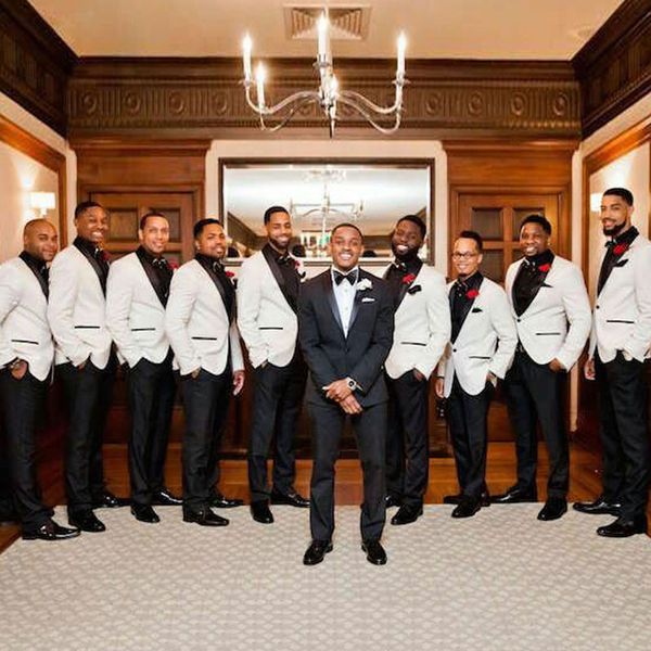 

casual black shawl groom tuxedo men suits for wedding prom party blazer white bridegroom clothing costume homme 2piece slim trajes de hombre, Black;gray