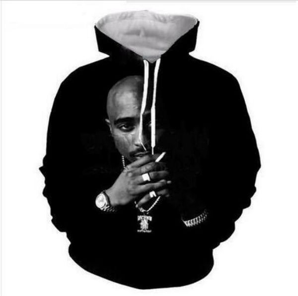 

new fashion hoodies tupac 2pac 3d print men women sport sweatshirt size s-6xl designer hoodie pullover long sleeve streetwear lms03, Black