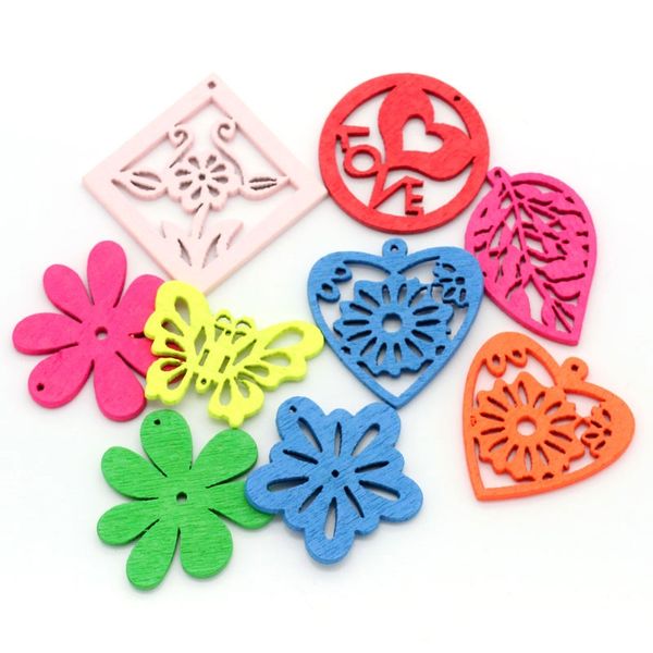 

wood crafts art collection at random shape color 25mm x 18mm- 3.5cm x 3.5cm,20pcs new other decorative stickers
