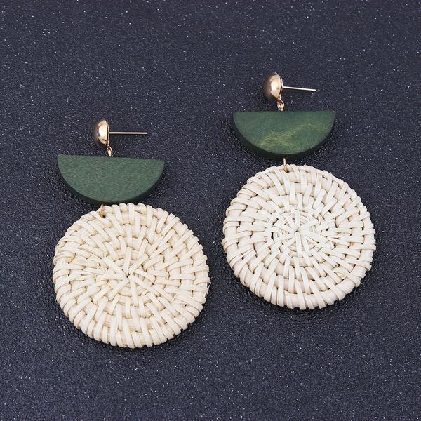

vintage rattan style women long drop earrings dangle earrings for women engagement party gift female jewelry, Silver