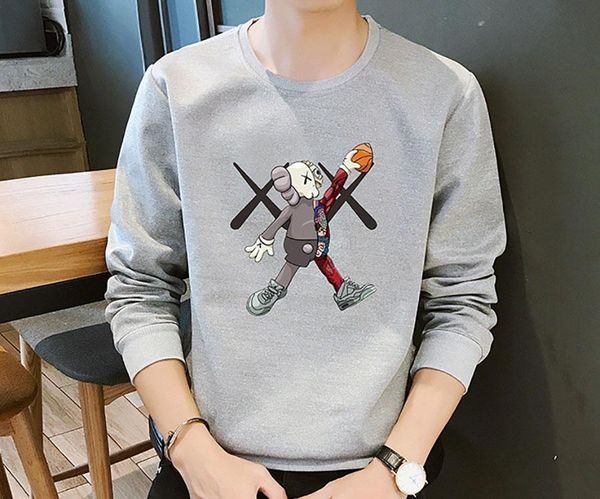 

kaws толстовка тенденция бренда мужские женские дизайнер балахон большого размера высокого качества толстый свитер kaws длинным рукавом пара, Black