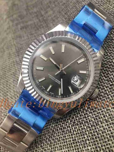 

5 style factory wholesale date dial 41mm mens automatic 2813 movement watch full steel men watches 116334 diving mens watches wristwatches, Slivery;brown