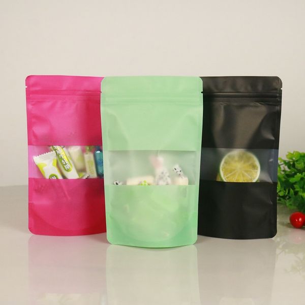 

colourful standup plastic bag with mawindow and zipper,gift dried fruit packaging pouches zipper self sealing bag