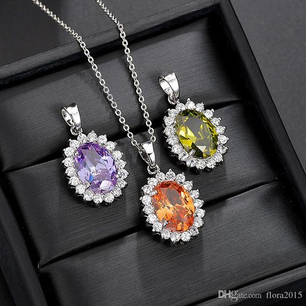 

новые collares де moda 2019 с камнями камень для женщин помолвки ювелирные аксессуары падение кулон девочек bijoux подарок, Silver