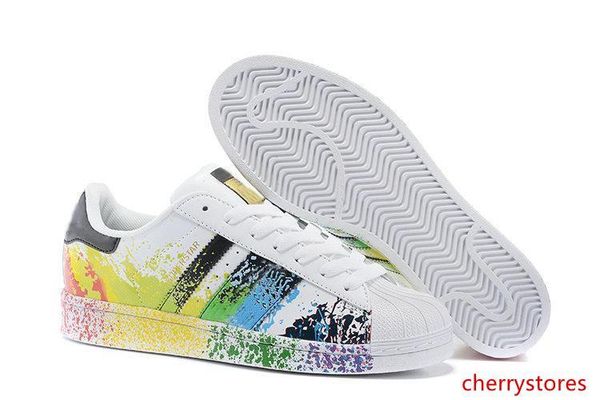 

2019 superstar white hologram iridescent junior superstars sneakers super star women men sport running shoes 36-45