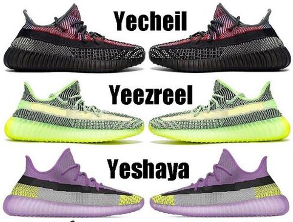 

kanye west yecheil yeshaya black static reflective running shoes mens womens clay gid glow zebra cloud white citrin designer sneakers 36-48