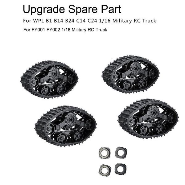 

dropshipping herramientas 4pcs upgrade track wheels spare parts for 1/16 wpl b14 c24 truck rc car tools ferramentas