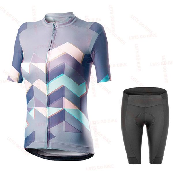 

summer breathable cycling clothing women short sleeve jersey suit outdoor riding bike mtb cycling jersey 19d gel bib pants set, Black;blue