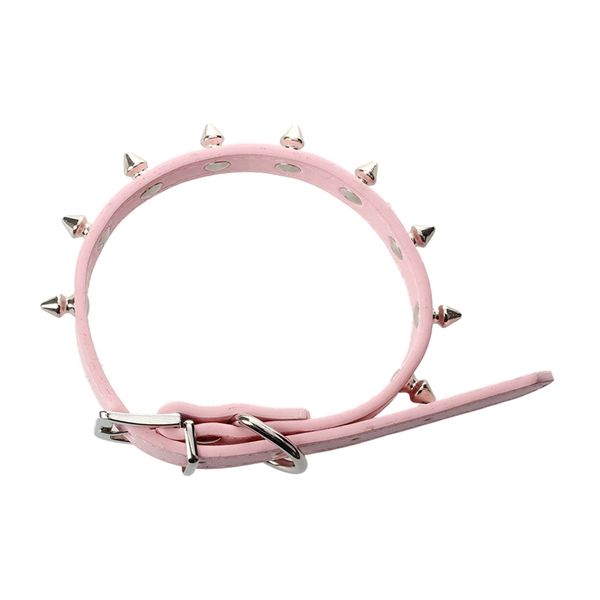 

bestpet ошейник шипованных воротник pu кожа розовый размер m собак ошейники поводки