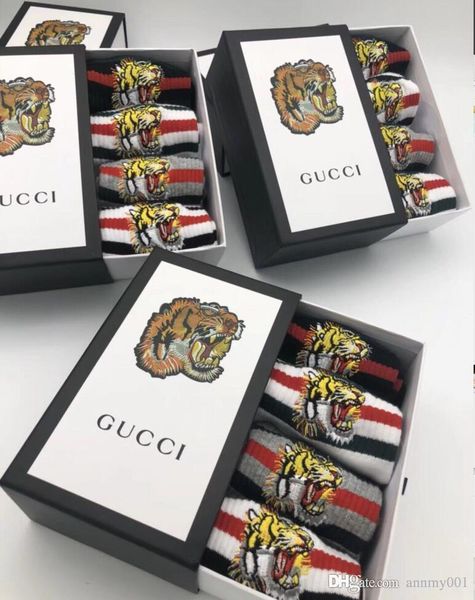 

Famous G tiger head Socks stockings for Men And Women Fashion Designer Ladies Antibacterial Cotton Luxury Brand Unisex Sport Sock 010