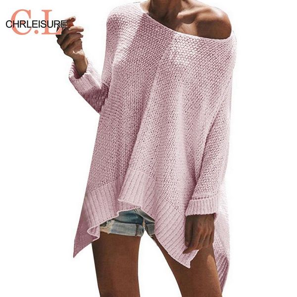 

chrleisure autumn winter knitting casual long batwing sleeve solid colors sweater loose female sweaters fashion women clothing, White;black