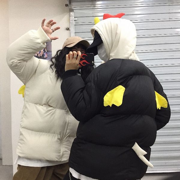 

2020 весна новой корейской версии the douyin net красный с тем же движением малые крылья с капюшоном сыпучих casual cotton одежда, Black