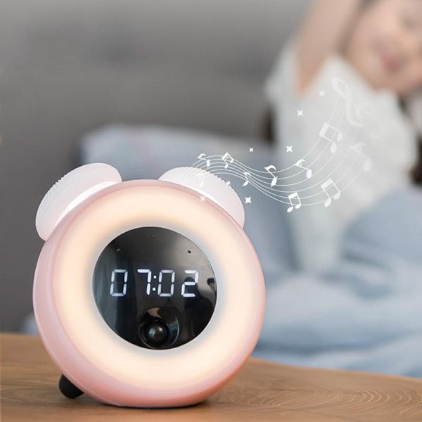 

led digital alarm clock human body induction clocks with luminous snooze function watch cute chargeable kids alarm watches