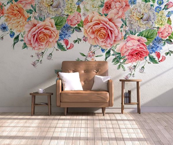 

self-adhesive] 3d flower 17437 wall paper mural wall print decal murals