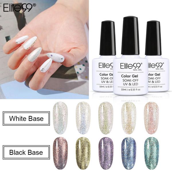 

elite99 10ml glossy jade nail gel polish soak off uv gel lacquers shimmer glitter hybrid varnishes semi permanent nail polish, Red;pink