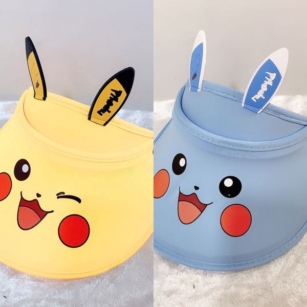 

2020 cartoon female boy cute sunscreen hat sunscreen hat empty adjustable, Yellow