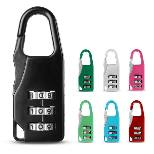 

new resettable 3 digit combination save travel luggage suitcase code lock black backpack lock child orthopedics bags