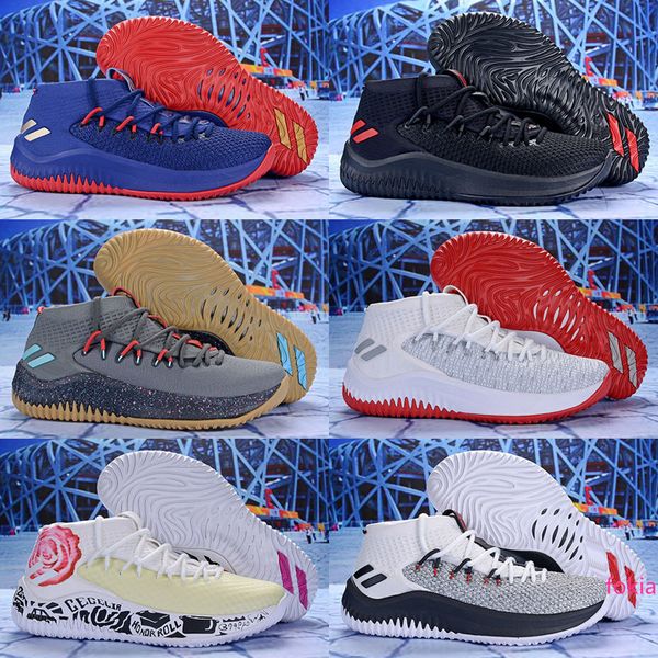 

новый d лиллард 4 баскетбольная обувь crazylight dame 4.0 rip город белый черный красный un-окрашенная подпись спорт для мужчин марка 7.12