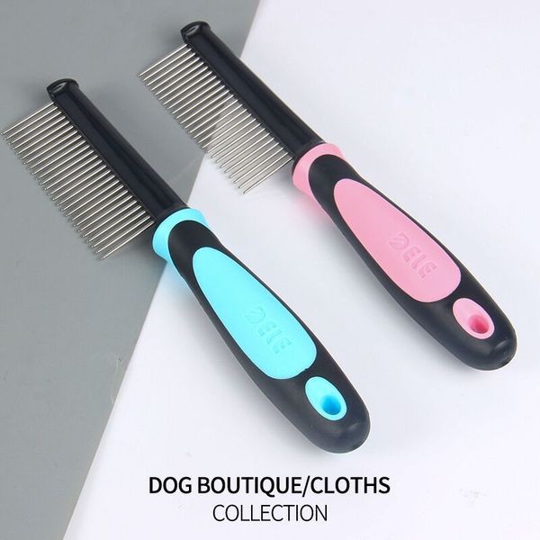 2020 Stainless Steel Single Row Comb Pet Brush Dog Cat Comb Hair