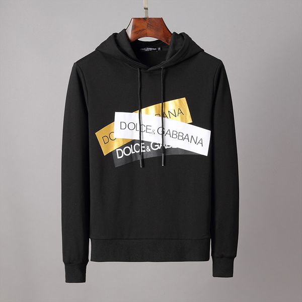 

19ss men's hoodies dg sweatshirt hoodie men jacket coat long sleeve with logo autumn sports windcheater designer mens clothes hoodies, Black